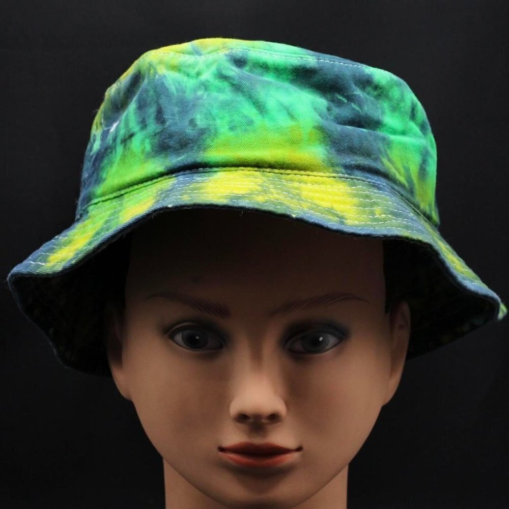 Tie Dye Bucket Hat Shades of Green